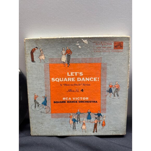 RCA Victor Lets Square Dance Album No. 4 Vinyl Record Set With Booklet & Photo - Picture 1 of 16